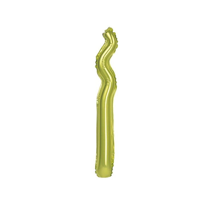 5 PALLONI MYLAR KURLY ZIG ZAG GIALLO
