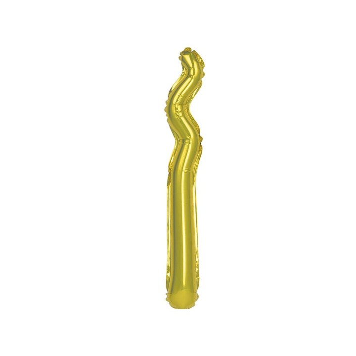 5 PALLONI MYLAR KURLY ZIG ZAG ORO