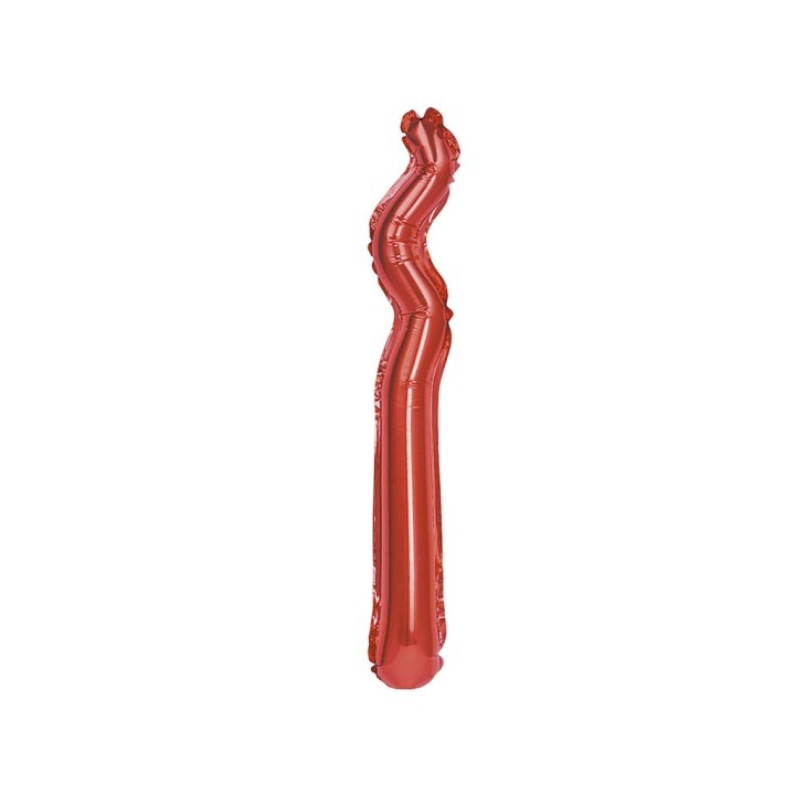 5 PALLONI MYLAR KURLY ZIG ZAG ROSSO