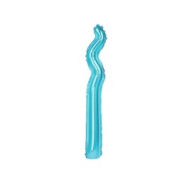 5 PALLONI MYLAR KURLY ZIG ZAG CELESTE