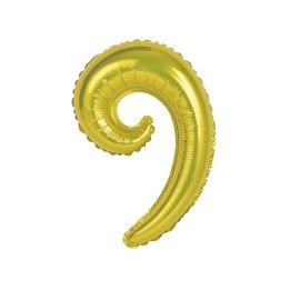 5 PALLONI MYLAR KURLY WAVE ORO
