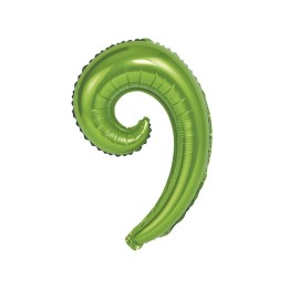 5 PALLONI MYLAR KURLY WAVE VERDE