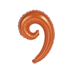 5 PALLONI MYLAR KURLY WAVE ARANCIONE