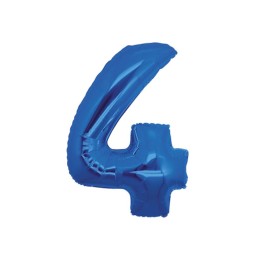 PALLONE MYLAR CM 102 NUMERO 4 BLU