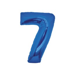 PALLONE MYLAR CM 102 NUMERO 7 BLU