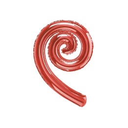 5 PALLONI MYLAR KURLY SPIRLY ROSSO