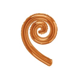 5 PALLONI MYLAR KURLY SPIRLY ARANCIONE