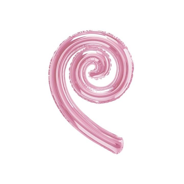 5 PALLONI MYLAR KURLY SPIRLY ROSA BABY