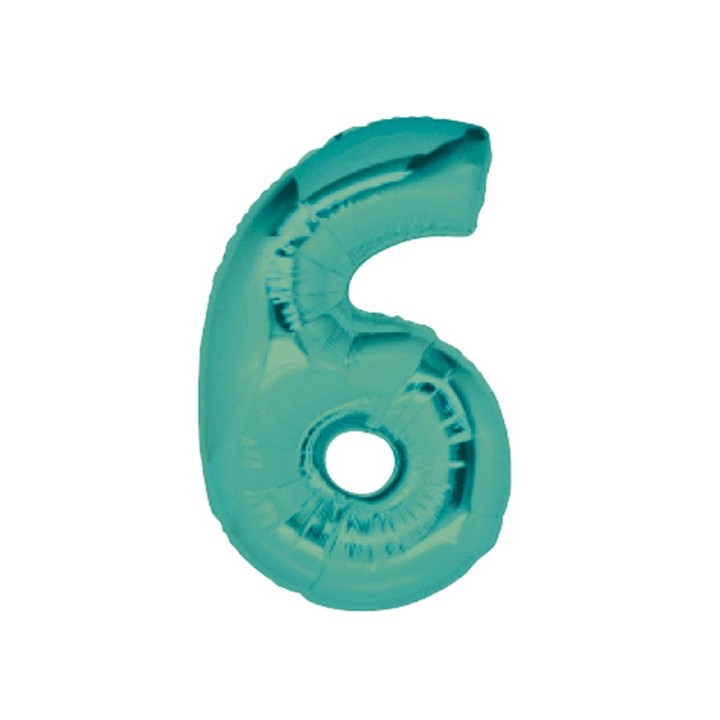 PALLONE MYLAR CM 102 NUMERO 6 TIFFANY