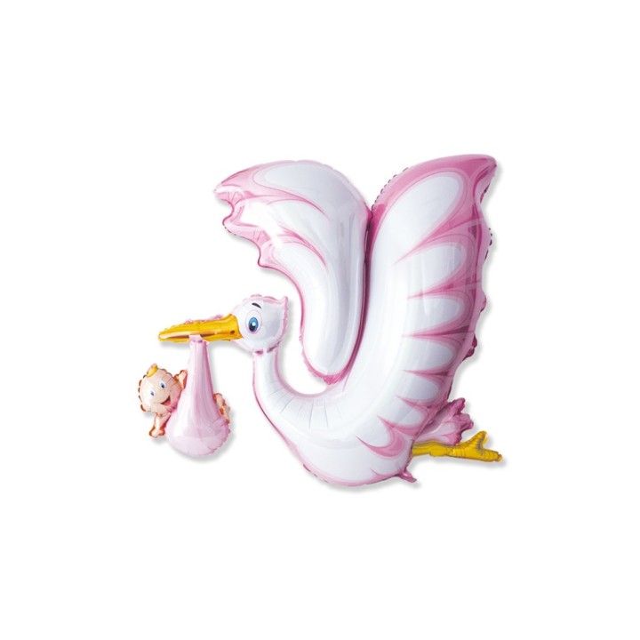 "PALL. MYLAR CM.106*94 CICOGNA ROSA