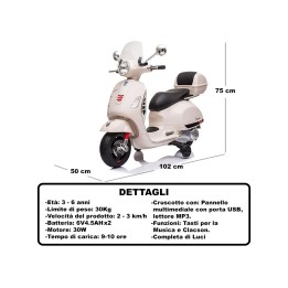 MOTO VESPA GTS BIANCA