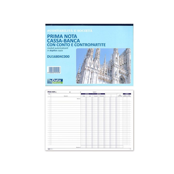 BL PRIMA NOTA CASSA BANCA 50X2 21,5X29,5