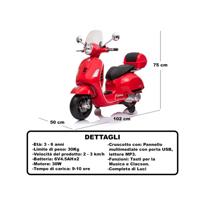 MOTO VESPA GTS ROSSA