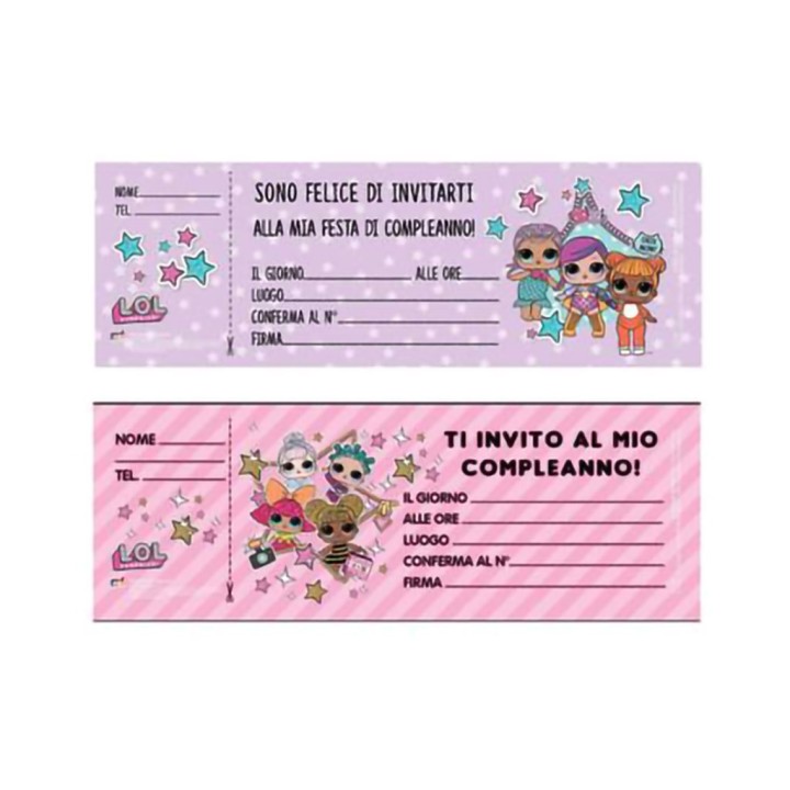 BLOCCHETTO 20 INVITI LOL SURPRISE