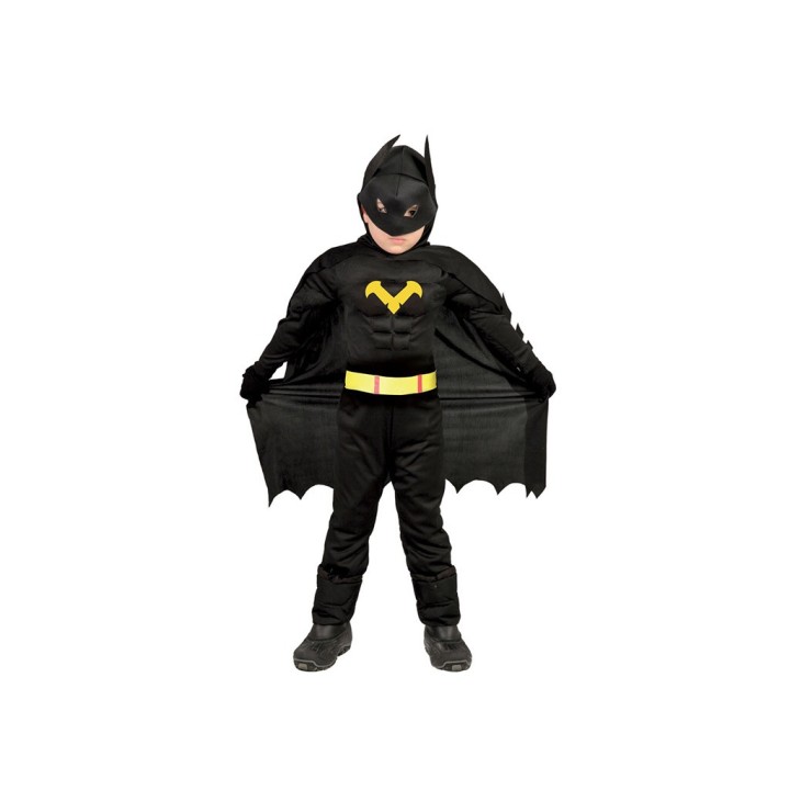 COSTUME EROE NERO BIMBO 5-6 ANNI