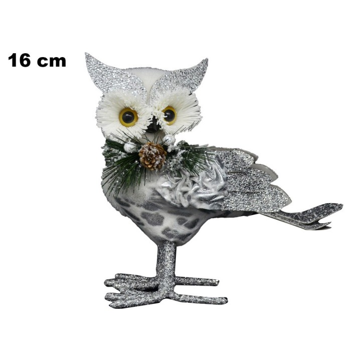 GUFETTO ARGENTO POLIESTERE 16 CM