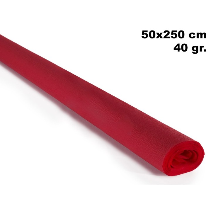 ROTOLO CARTA CRESPA GR.40 ROSSO