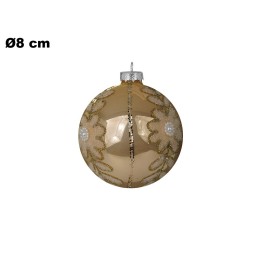 SFERA NATALIZIA DORATA CON STRASS 8CM