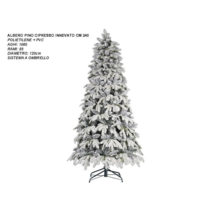 ALBERO PINO CIPRESSO INNEVATO CM 240