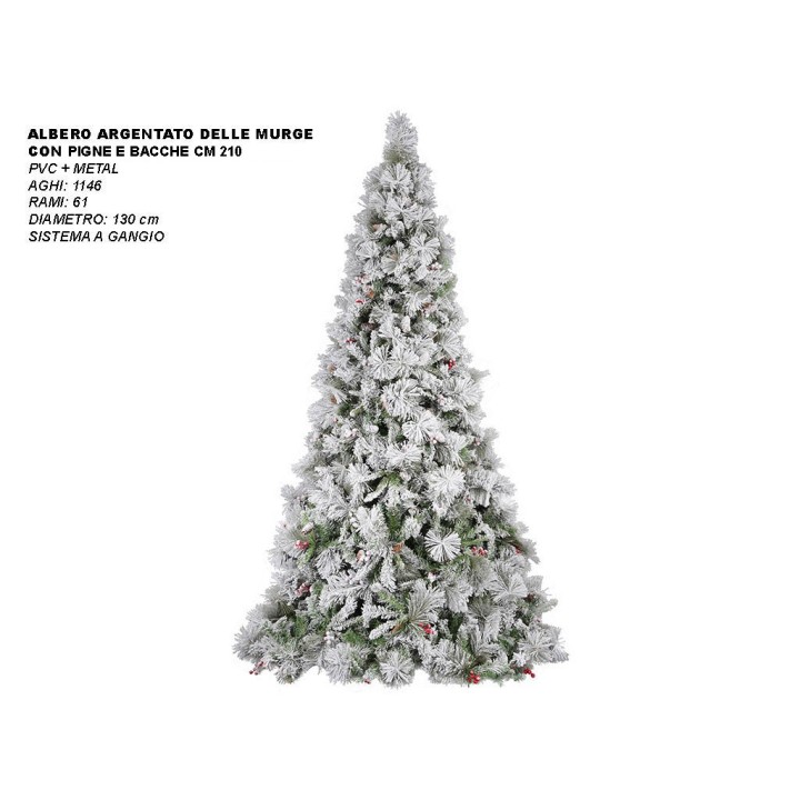 ALBERO ARGENTATO DELLE MURGE CM 210