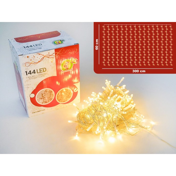 CASCATA 144 LED L/CALDA INTERM 300x60CM