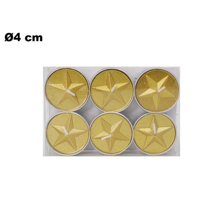 SET 6 CANDELE ORO