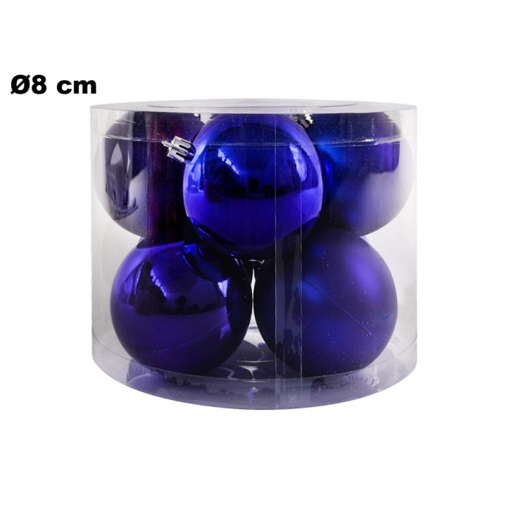 SFERE BLU 8CM IN BOX DA 8