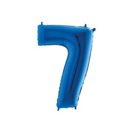 PALLONE MYLAR CM 102 NUMERO 7 BLU