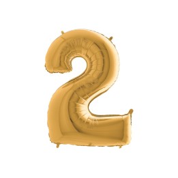 PALLONE MYLAR CM 102 NUMERO 2 ORO