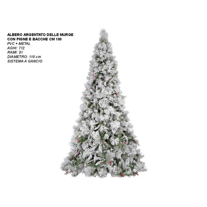 ALBERO ARGENTATO DELLE MURGE CM 180