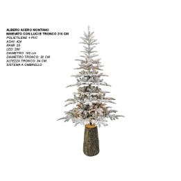 ALBERO ACERO MONT.INN./LUCI/TRONCO 210CM