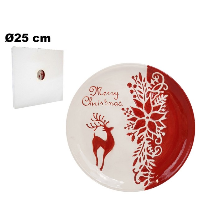 PIATTO DECORATIVO NATALIZIO 25 CM