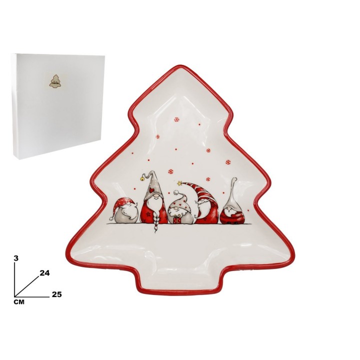 PIATTO AD ALBERO GNOMO DECO. NATALIZIO