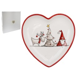 PIATTO CUORE GNOMO DECORATIVO NATALIZIO