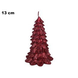CANDELA ALBERO 13 CM ROSSO