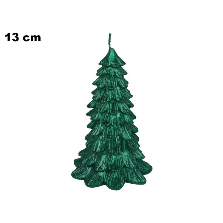 CANDELA ALBERO 13 CM VERDE