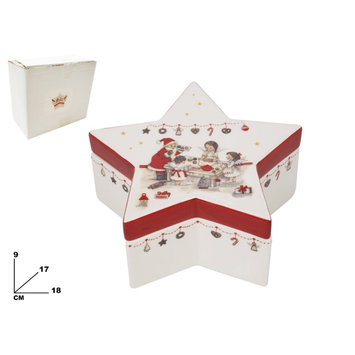 CONTENITORE STELLA DECORATIVO NATALIZIO