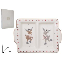 PIATTO RETTANGOLARE DECORATIVO NATALIZIO