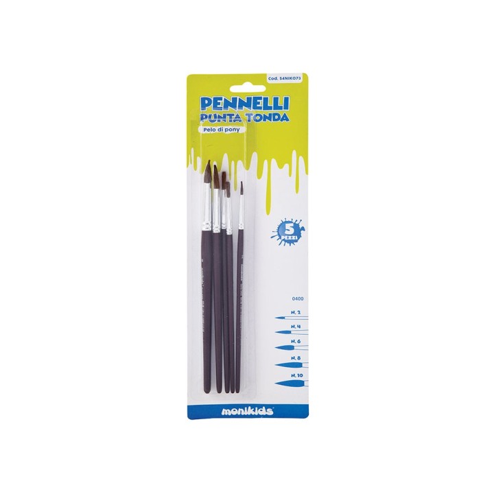 5 PENNELLI PUNTA TONDA ASS. 54NIK073