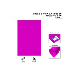FOGLIO GOMMA EVA 40X60 FUCSIA
