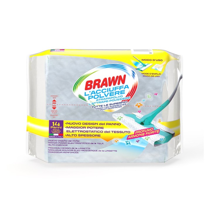 BRAWN ACCIUFFAPOLVERE SUPERFICI 14 PANNI