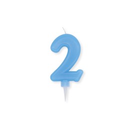 NUM. 2 DI CERA PLUMP CELESTE CM.10
