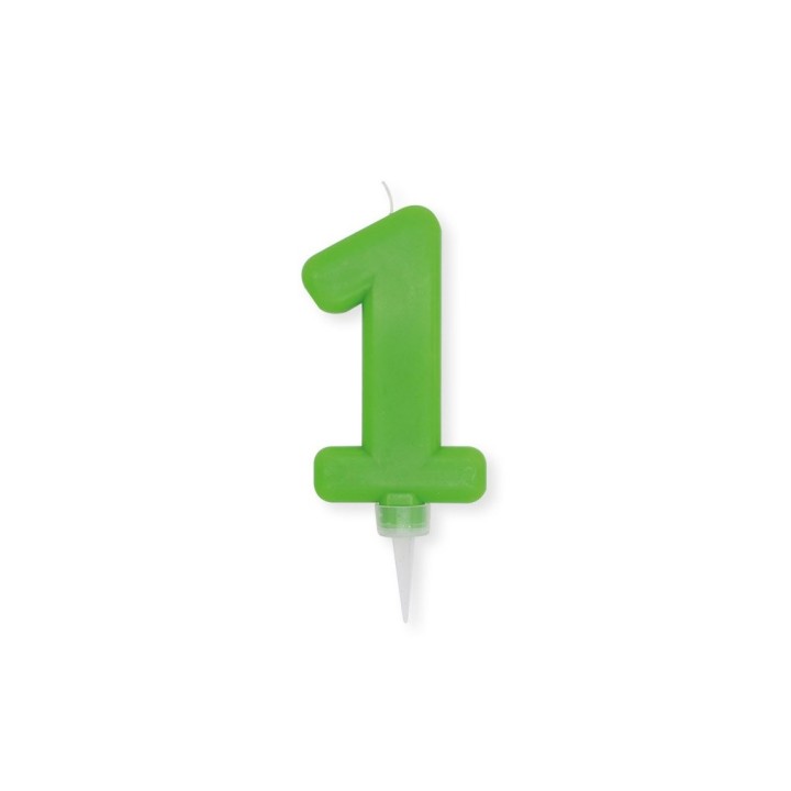 NUM. 1 DI CERA PLUMP VERDE MELA CM.10