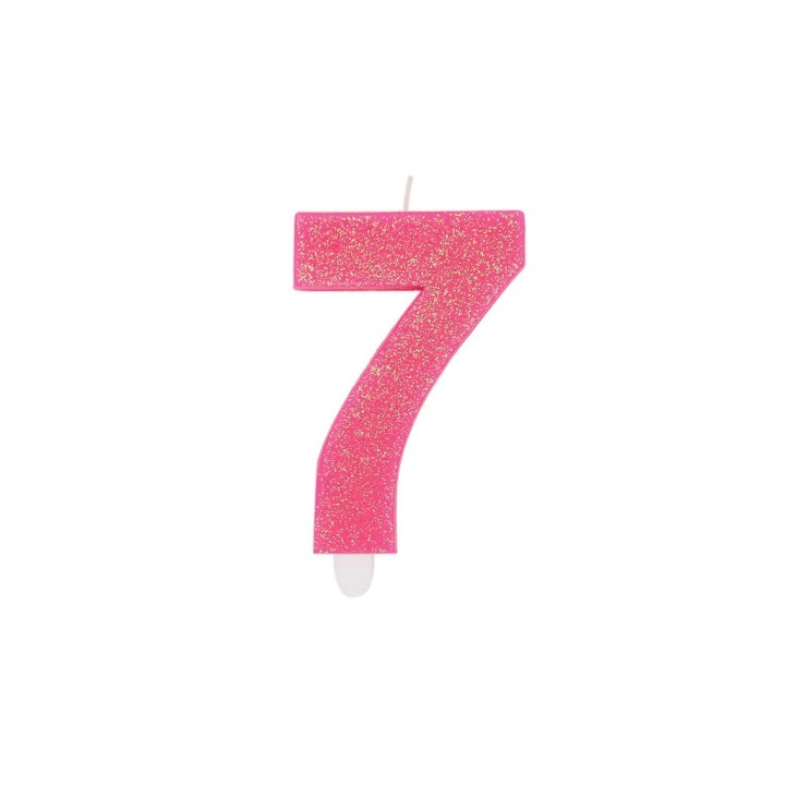 NUM. 7 DI CERA SWEETY FUXIA GLITTER