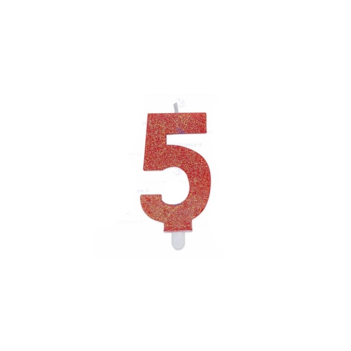 NUM. 5 DI CERA SWEETY ROSSO GLITTER