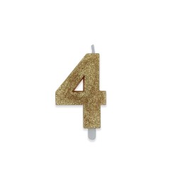 NUM. 4 DI CERA SWEETY ORO GLITTER