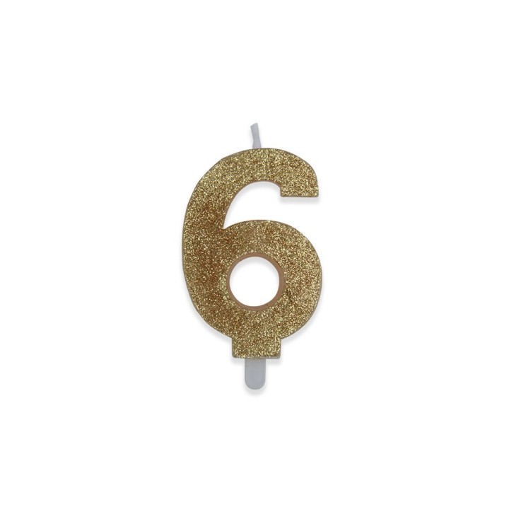 NUM. 6 DI CERA SWEETY ORO GLITTER