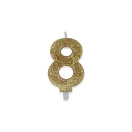 NUM. 8 DI CERA SWEETY ORO GLITTER