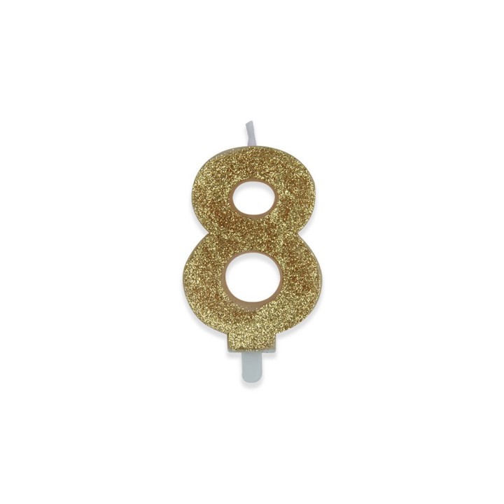 NUM. 8 DI CERA SWEETY ORO GLITTER