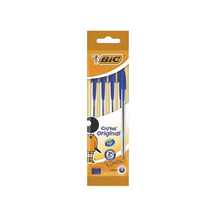 BIC BL. PENNA CRISTAL MEDIUM BLU 4PZ